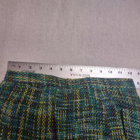 60's Lord & Taylor Vintage Silk Tweed/Lined Mid Century Maxi Skirt| Grn | Size:0 - Picture 9 of 9